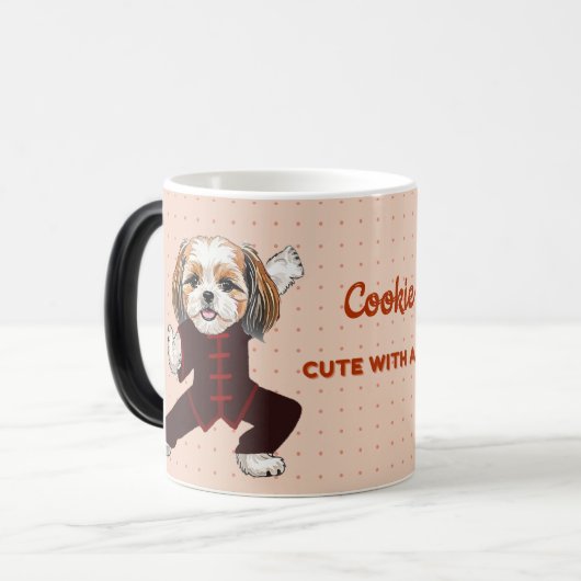 Martial Arts Shih Tzu Mug – Cute Dog Gift (Devant gauche)