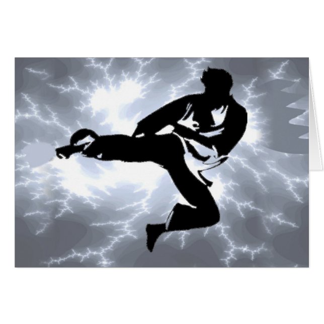 Martial Arts Silver Lightning man (Voorkant Horizontaal)