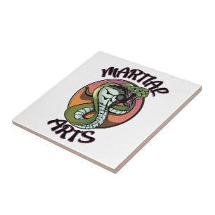 Martial Arts Snake Tegeltje