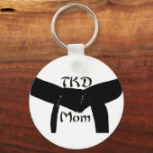 Martial Arts TKD Black Belt mam Sleutelhanger (Voorkant)