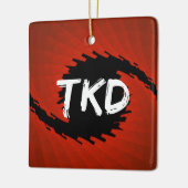 Martial Arts TKD orkaan Keramisch Ornament (Links)