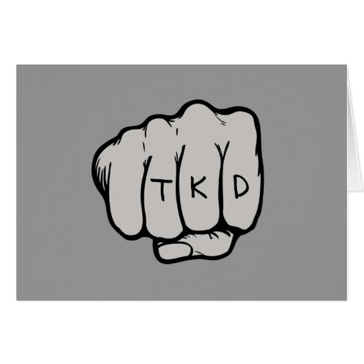 Martial Arts TKD Taekwondo Fist Gray (Voorkant Horizontaal)