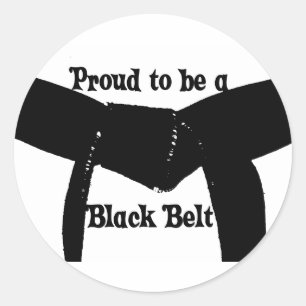 Martial Arts Trots om een Black Belt Stickers zijn