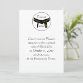 Martial Arts Vierde Graad Zwarte Gordel Test Uitno Kaart (Staand voorkant)