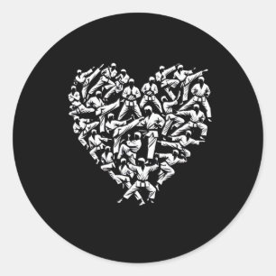 Martial Arts voor Karate Fighter - Hart voor Karat Ronde Sticker