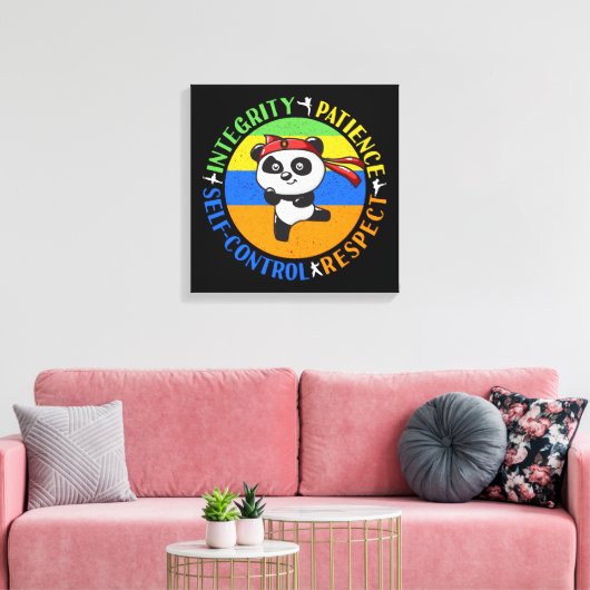 Martial Arts Waarden - Jongens Karate Mindset Canvas Afdruk (Insitu (Woonkamer))