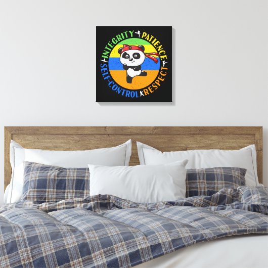 Martial Arts Waarden - Jongens Karate Mindset Canvas Afdruk (Insitu (Slaapkamer))