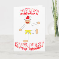 Martial Arts Yellow Belt Merry Kick Mas Kerstmis
