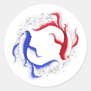 Martiale Flow Abstract Yin Yang Martial Arts Ronde Sticker