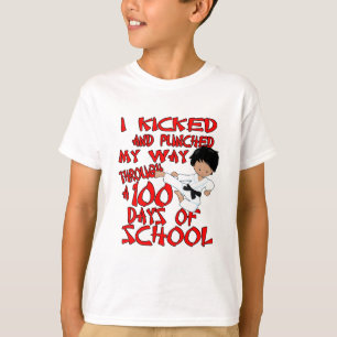 Martiale kunsten 100 dagen school t-shirt