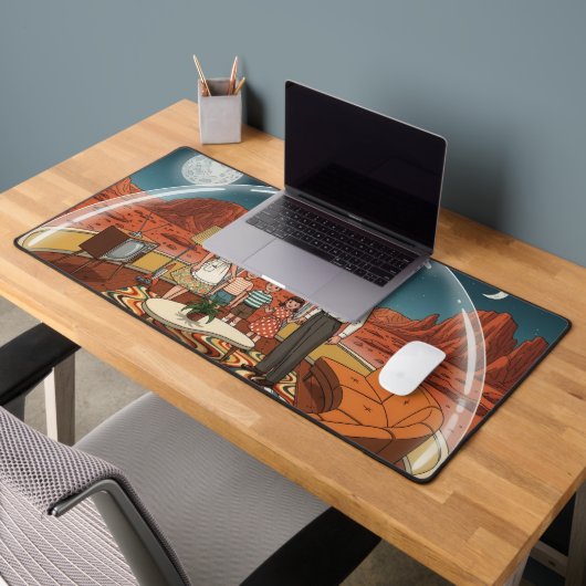 Martian Bubble Home - Retro Family Adventure Scene (Bureau 2)