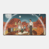 Martian Bubble Home - Retro Family Adventure Scene (Recto)