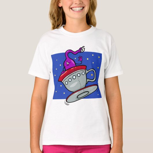 Martian Character Girls T-Shirt (Devant)