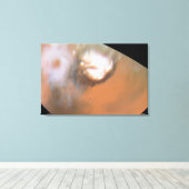 Martian Cyclone, gezien vanuit de noordelijke pool Canvas Afdruk (Insitu (Houten vloer))