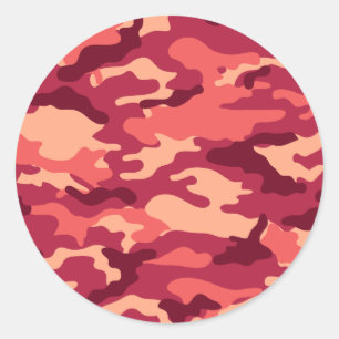 MARTIAN DESERT CAMO/CAMOUFLAGE DAZZLE PATROON RONDE STICKER