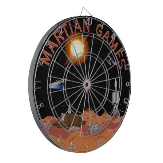 Martian Games Sci-Fi Scene Multi-Target Dartbord (Voorkant Links)