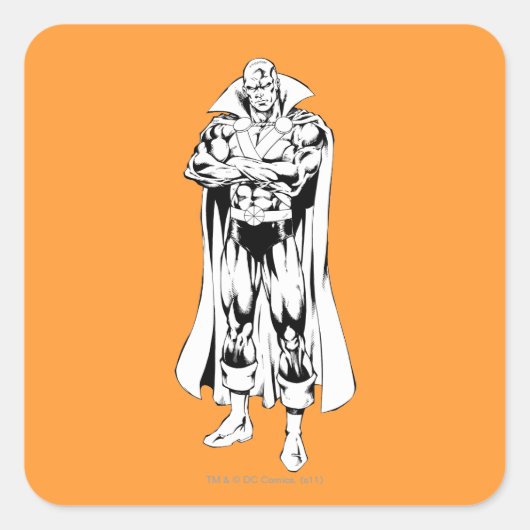 Martian Manhunter Permanent overzicht Vierkante Sticker (Voorkant)