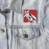 Martian Manhunter Soars 2 Vierkante Button 5,1 Cm (In situ)