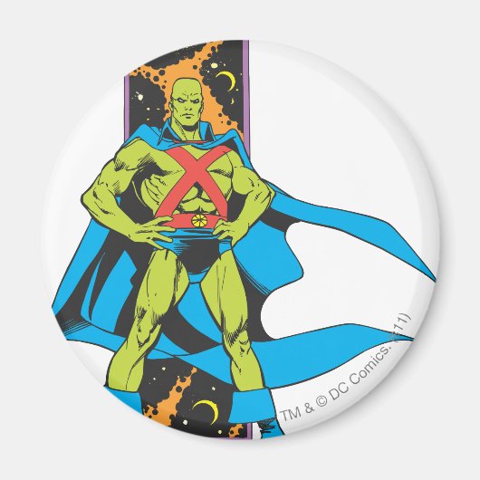 Martian Manhunter & Space Backdrop Magneet (Voorkant)
