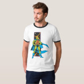 Martian Manhunter & Space Backdrop T-shirt (Voorkant volledig)