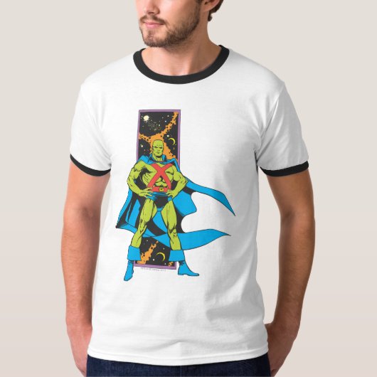 Martian Manhunter & Space Backdrop T-shirt (Voorkant)