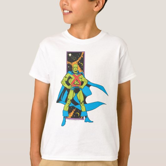 Martian Manhunter & Space Backdrop T-shirt (Voorkant)