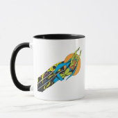 Martian Manhunter vliegt Mok (Links)