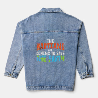 Martianen komen om de planeet te redden denim jacket