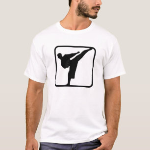 Martiele kunsten karate schop logo t-shirt