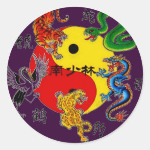 MARTIJEN 5 DIEREN RONDE STICKER