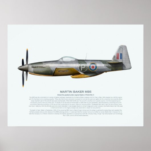 Martin-Baker MB5 Poster (Voorkant)
