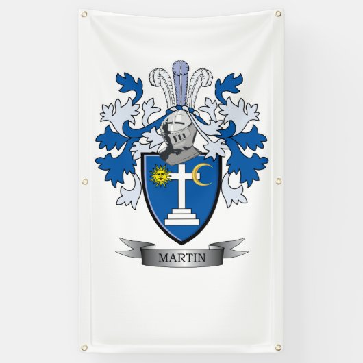 Martin Coat of Arms Spandoek (Verticaal)