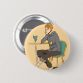 Martin Crieff verdraaide zijn enkel Ronde Button 5,7 Cm (Voorkant /achterkant)