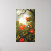 MARTIN J. HEADE - Kolibrie en Passiebloemen - Canvas Afdruk (Voorkant)