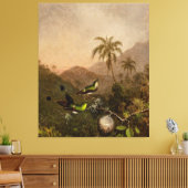 MARTIN J.HEADE - Twee kolibries met groene borsten Canvas Afdruk (Insitu (Woonkamer))