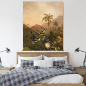 MARTIN J.HEADE - Twee kolibries met groene borsten Canvas Afdruk (Insitu (Slaapkamer))