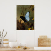 Martin Johnson Heade - Blue Morpho Butterfly Poster (Keuken)