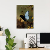 Martin Johnson Heade - Blue Morpho Butterfly Poster (Thuiskantoor)