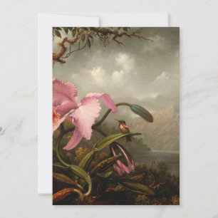 Martin Johnson Heade - Orchid en Hummingbird Feestdagenkaart