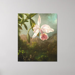 MARTIN JOHNSON HEADE - Orchidee bloesems - 1873 - Canvas Afdruk