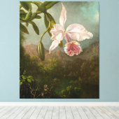 MARTIN JOHNSON HEADE - Orchidee bloesems - 1873 - Canvas Afdruk (Insitu (Houten vloer))