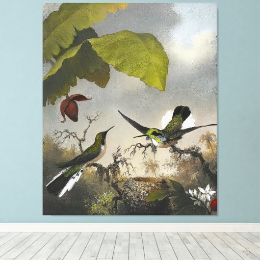 MARTIN JOHNSON HEADE - Zwartoorfee - 1863-64 Canvas Afdruk (Insitu (Houten vloer))