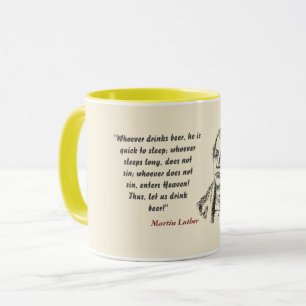 Martin Luther citaat over bierdrinkers Mok