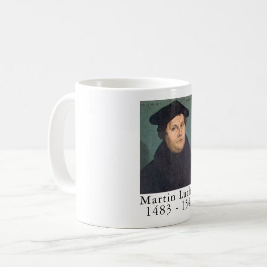 Martin Luther Coffee Mok - Reformatie (Voorkant links)