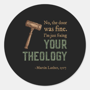 Martin Luther Hervormde Christelijke Hervormingsda Ronde Sticker