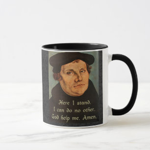 Martin Luther hier sta ik op de prijsvraag Mok