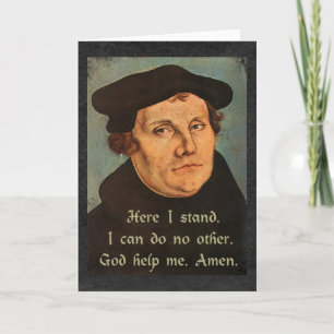 Martin Luther hier sta ik voor godsdienstig citere Kaart