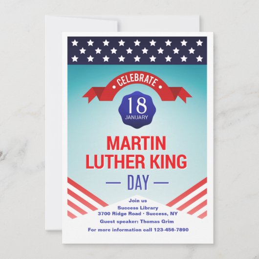 Martin Luther Kind Day Uitnodiging (Voorkant)