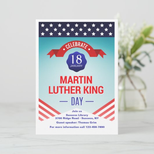 Martin Luther Kind Day Uitnodiging (Staand voorkant)