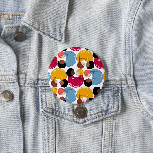 Martin Luther King dag, gelijkheid en broederschap Ronde Button 7,6 Cm (In situ)